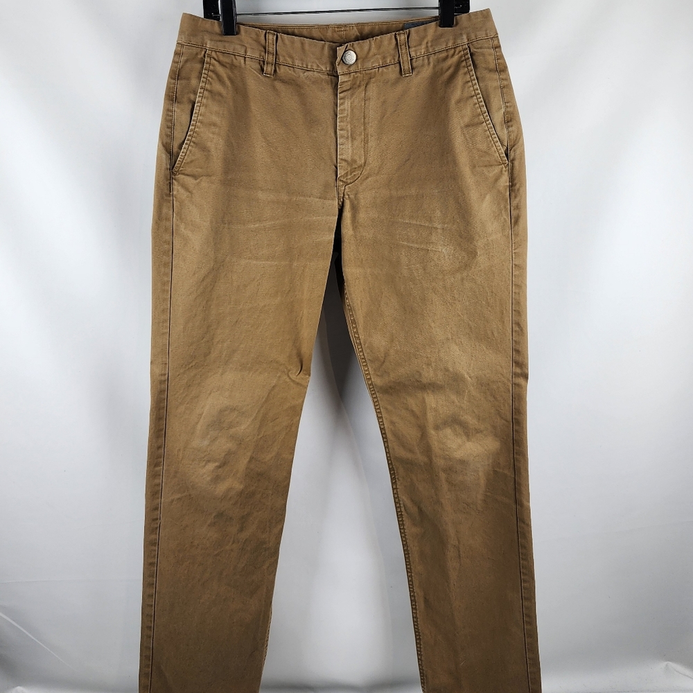 Bonobos Mens Slim Straight Leg Pants Tan Size 33x32